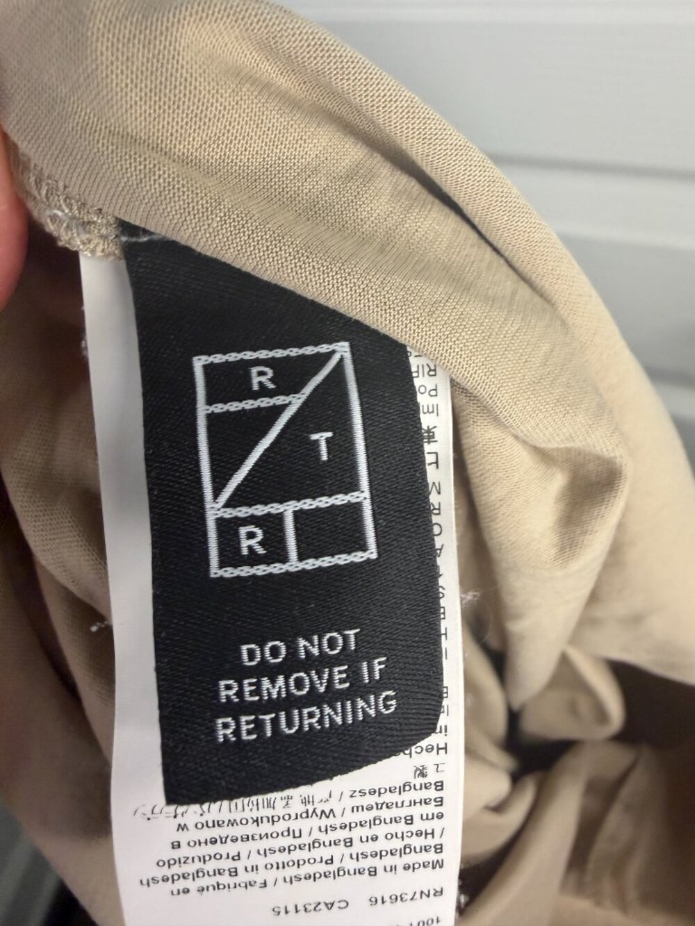 BOSS Hugo Boss/ RTR Epka Ruched Cotton Top – Light Beige/Pumice – S- MSRP $139 - Picture 13 of 16